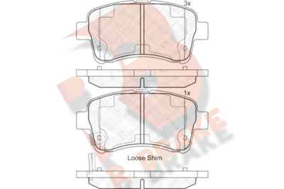 Комплект тормозных колодок, дисковый тормоз R BRAKE RB1933 для SUZUKI LIANA