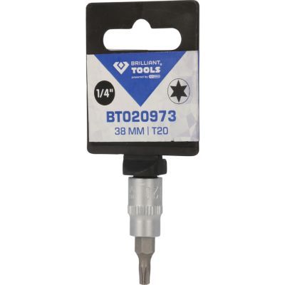 Brilliant Tools BT020973 Nástrčný ořech s bitem 1/4", Torx, T20