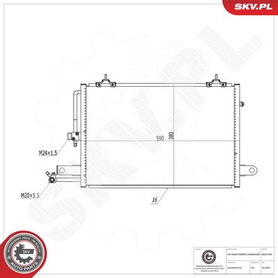 CONDENSATOR CLIMATIZARE ESEN SKV 86SKV384 7