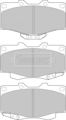 Комплект тормозных колодок, дисковый тормоз BORG & BECK BBP1469 для VW TARO