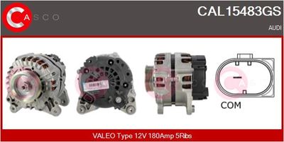 Генератор CASCO CAL15483GS для AUDI A5
