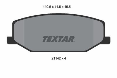 Комплект тормозных колодок, дисковый тормоз TEXTAR 2114202 для SUZUKI SJ413