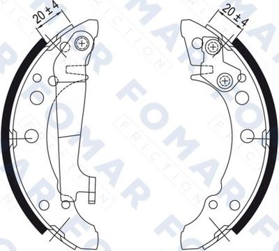 Комплект тормозных колодок FOMAR Friction FO 0343 для VW SCIROCCO