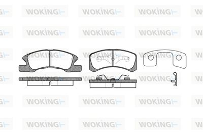 Комплект тормозных колодок, дисковый тормоз WOKING P10113.02 для DAIHATSU TREVIS