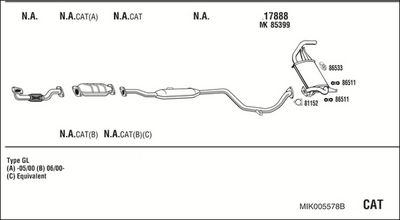 SISTEM DE ESAPAMENT WALKER MIK005578B