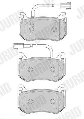 Комплект тормозных колодок, дисковый тормоз JURID 573664J для ALFA ROMEO STELVIO