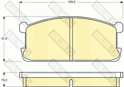 GIRLING 6101949 Тормозные колодки для MITSUBISHI LANCER IV (C6_A, C7_A)