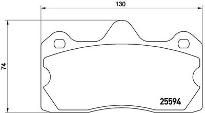 Комплект тормозных колодок, дисковый тормоз BREMBO P 47 002 для LOTUS EVORA
