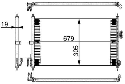 Condensor, airconditioning - AC252000S - MAHLE