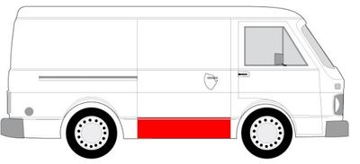 (EN) Sliding door repair kit (Coating, onderste deel) past: VW LT I 04.75-06.96