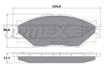 TOMEX Brakes TX 17-62 Тормозные колодки и сигнализаторы  для LEXUS IS II (_E2_) 250 AWD (GSE25_)