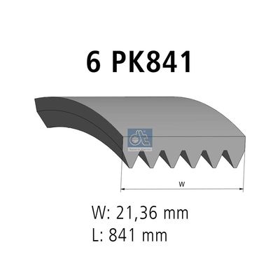 пистов ремък DT Spare Parts 6.31550