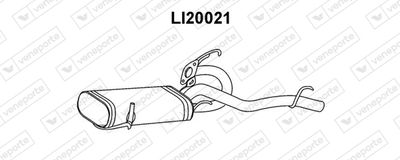 Глушитель выхлопных газов конечный VENEPORTE LI20021 для PIAGGIO PORTER