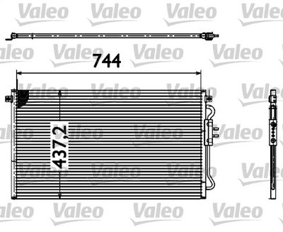 VALEO 817582 Радіатор кондиціонера для CHRYSLER (Крайслер)