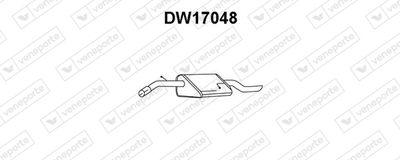 Глушитель выхлопных газов конечный VENEPORTE DW17048 для DAEWOO NUBIRA