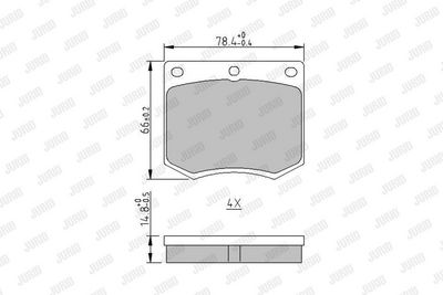 BREMSBELAGSATZ SCHEIBENBREMSE JURID 571247J 1