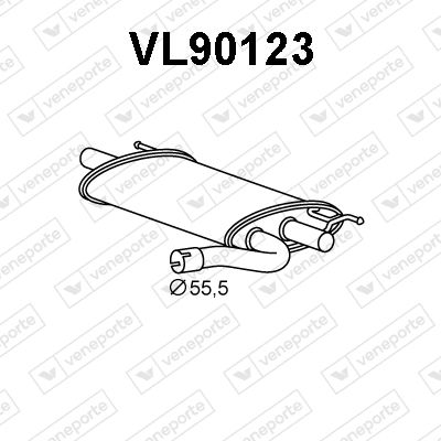Глушитель выхлопных газов конечный VENEPORTE VL90123 для VOLVO V60