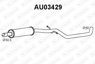 VENEPORTE AU03429 Глушитель выхлопных газов  для AUDI A3 (Ауди А3)