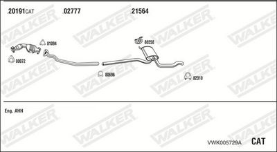 Изпускателна система WALKER VWK005729A