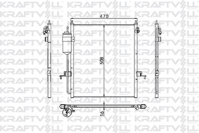 Конденсатор, кондиционер KRAFTVOLL GERMANY 08060031 для MITSUBISHI L200