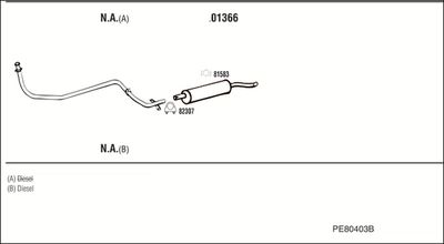 Układ wydechowy WALKER PE80403B