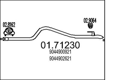 Rura wydechowa MTS 01.71230
