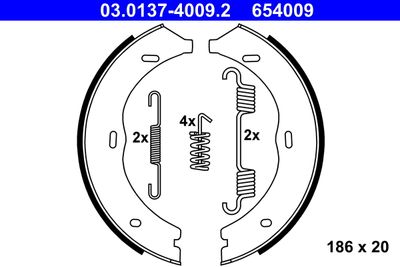 Комплект тормозных колодок, стояночная тормозная система 03.0137-4009.2