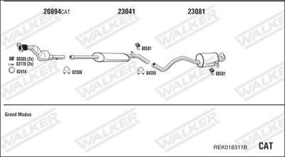 Układ wydechowy WALKER REK018311B