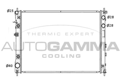 Радиатор, охлаждение двигателя AUTOGAMMA 105652 для SUBARU TRIBECA