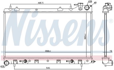 Radiator, engine cooling 67747