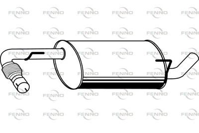 Средний глушитель выхлопных газов FENNO P4106 для NISSAN PATHFINDER