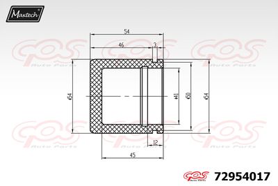 Поршень, корпус скобы тормоза MAXTECH 72954017 для BMW i3