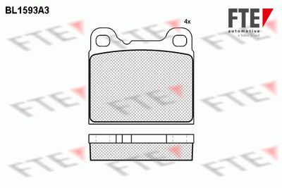 Комплект тормозных колодок, дисковый тормоз FTE 9010242 для VOLVO S90