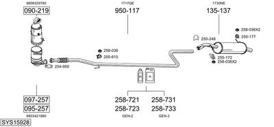 Изпускателна система BOSAL SYS15928