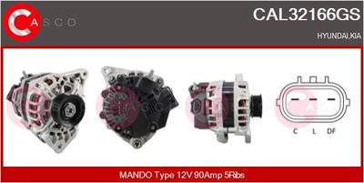 Генератор CASCO CAL32166GS для KIA PICANTO
