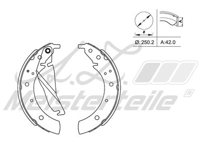 комплект спирачна челюст A.Z. Meisterteile AZMT-44-026-1352