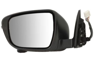 Zijspiegel Links (elektrisch, in reliëf, met verwarming, assistent rijstrookverandering, under-coated, met indicator, met camera) past: NISSAN ROGUE II, X-TRAIL III T32 01.14-08.22