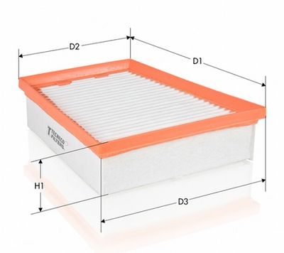 Воздушный фильтр TECNECO FILTERS AR2030PM для RENAULT FLUENCE