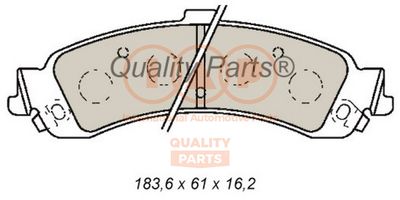 Комплект тормозных колодок, дисковый тормоз IAP QUALITY PARTS 704-01043 для CHEVROLET TAHOE