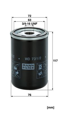 Öljynsuodatin MANN-FILTER WD 731/2