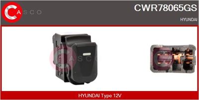 CASCO CWR78065GS Стеклоподъемник  для HYUNDAI ix35 (Хендай Иx35)