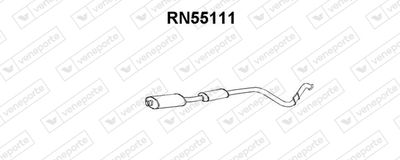 Средний глушитель выхлопных газов VENEPORTE RN55111 для RENAULT RAPID