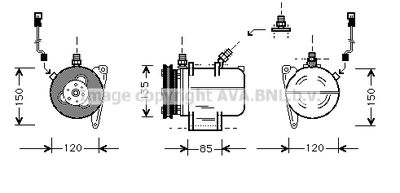 PRASCO BWK016 Компрессор кондиционера  для BMW 5 (E34) M5