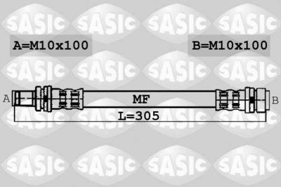 Тормозной шланг SASIC 6600052 для CITROËN C-CROSSER