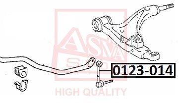 Тяга / стойка, стабилизатор ASVA 0123-014 для LEXUS LS