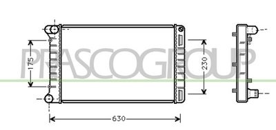 Радиатор, охлаждение двигателя PRASCO FT133R003 для FIAT PUNTO