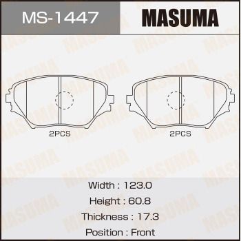 Комплект тормозных колодок MASUMA MS-1447 для TOYOTA RAV 4