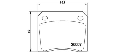 Комплект тормозных колодок, дисковый тормоз BREMBO P 36 002 для ASTON MARTIN V8
