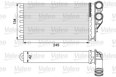 VALEO 811503 Радиатор печки  для PEUGEOT 307 (Пежо 307)