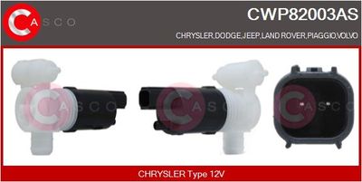 CASCO CWP82003AS Насос омывателя  для CHRYSLER PT (Крайслер Пт)